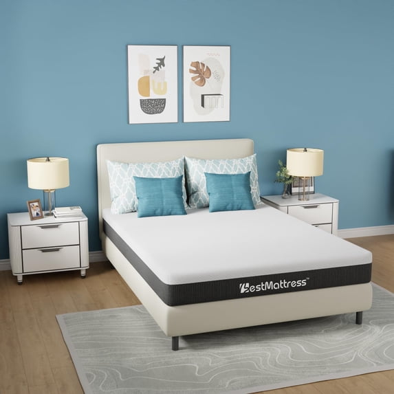 PayLessHere 10-inch Gel Memory Foam Mattress with Removable Lid, Medium Sturdy, Boxed, Adults