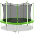 thumbnail image 1 of PayLessHere 12 ft New Outdoor Round Trampoline with Safety Net and Spring Pad for Kids and Adults(Green), 1 of 7