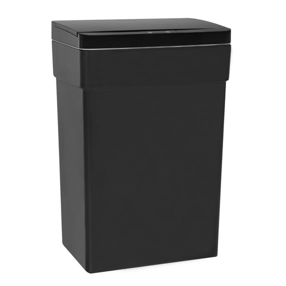 PayLessHere 13 Gallon 50 L Trash Can with Lid Plastic Kitchen Trash Bin Automatic Touch Free Motion Sensor Trash Can (1, Black)