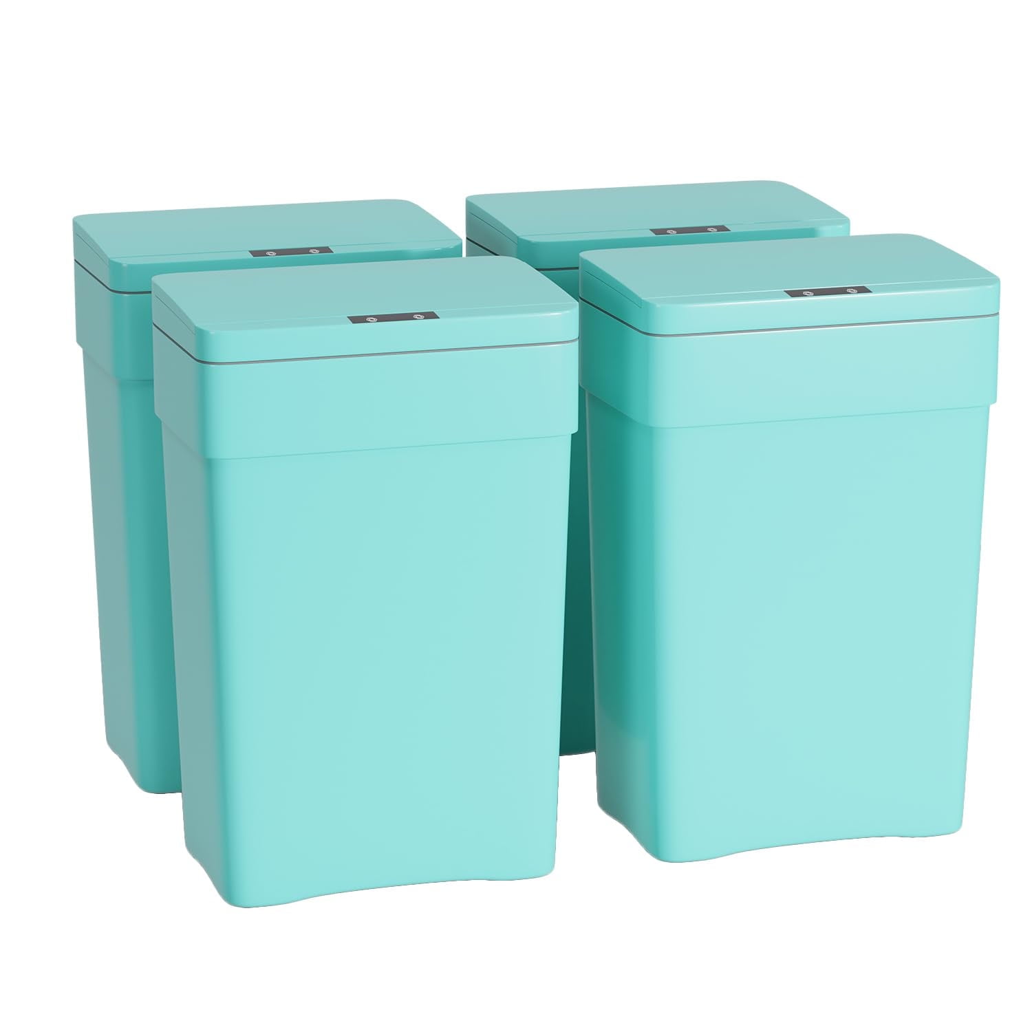 BestOffice 13 Gallon Automatic Plastic Trash Can With Lid Touch Free bestoffice-13-gallon-automatic-plastic-trash-can-with-lid-touch-free