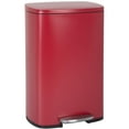 thumbnail image 1 of PayLessHere 13Gal Red Trash Can - Stainless Steel w/Foot Pedal & Soft Close, 1 of 7