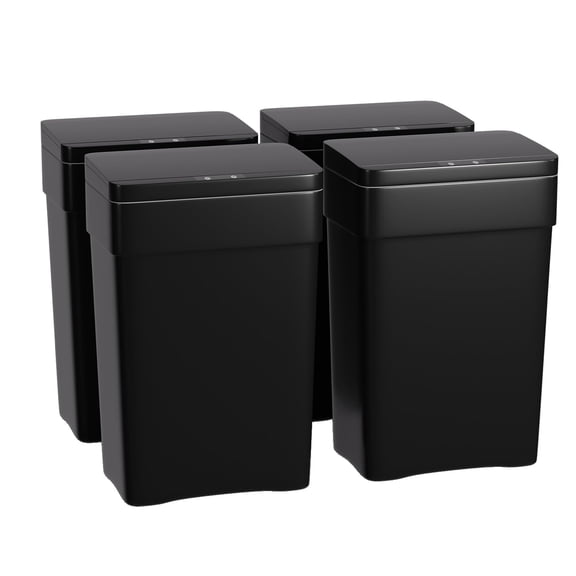 PayLessHere 13Gal Touchless Trash Can - Automatic Motion Sensor Trash Can, (4, Black)