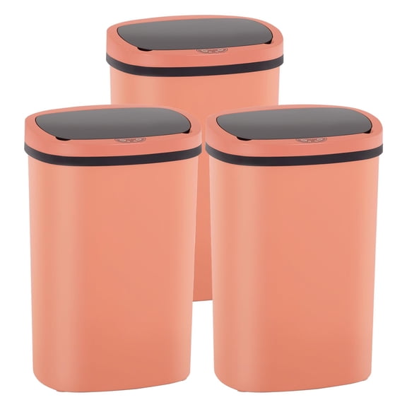PayLessHere 13Gal Trash Can - Touchless Automatic Lid, Plastic Garbage Can for Kitchen  (3, Pink)