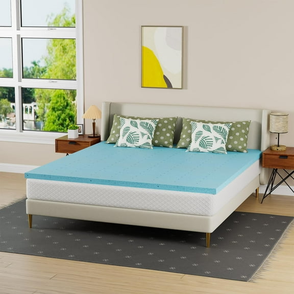 PayLessHere 2 Inch Gel Memory Foam Mattress Topper/Easy to Clean (King)