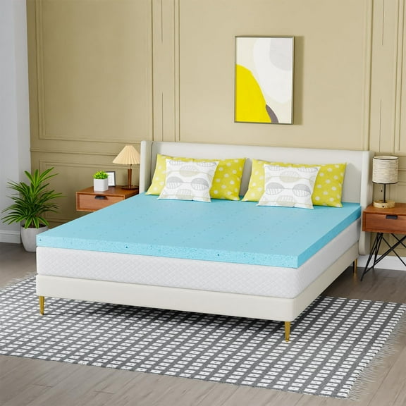 PayLessHere 3 Inch Gel Memory Foam Mattress Topper/Easy to Clean (King)