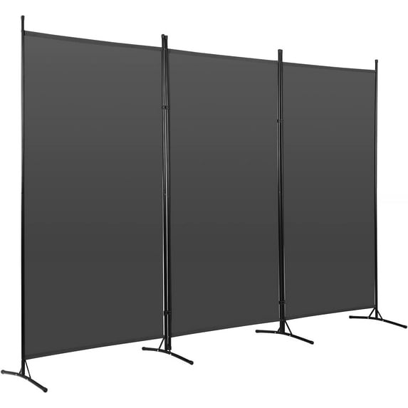 PayLessHere 3 Panel Room Divider Folding Privacy Screen 5.9FT Partition Room Separators with Metal Frame Portable Freestanding Room Divider for Bedroom,Office,Dining Room,Living Room (Beige)
