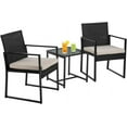 thumbnail image 1 of PayLessHere 3 Pieces Wicker Outdoor Furniture Rattan Patio with 2 Outdoor Chairs,Khaki, 1 of 8
