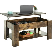 PayLessHere 39.4" Lift Top Coffee Tables with Hidden Compartment and Storage Shelf,Brown