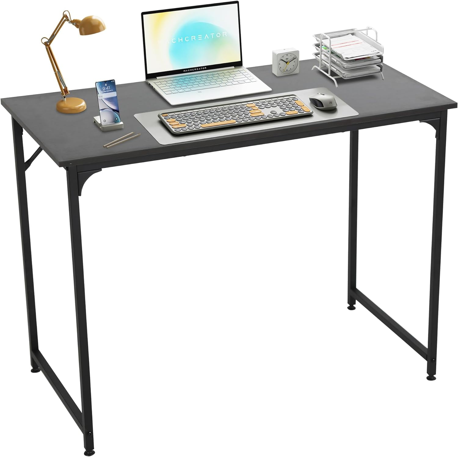  TIRI SMART Home Office Desk Black Desk Large Desk Modern Simple  Style Computer Desks Laptop Study Table Office Desk Workstation 47 Inch  Black Walnut : Home & Kitchen