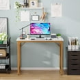 thumbnail image 1 of PayLessHere 39 inch Computer Desk Modern Writing Desk, Simple Study Table, Industrial Office Desk, Sturdy Laptop Table for Home Office,Gold, 1 of 6