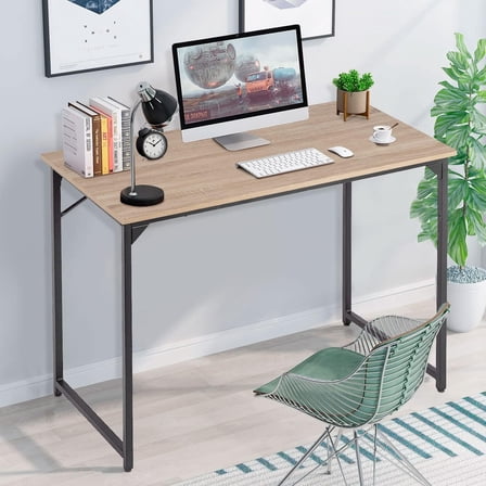 PayLessHere 39 inch Computer Desk,Sturdy Laptop Table for Home Office for Adults, Nature