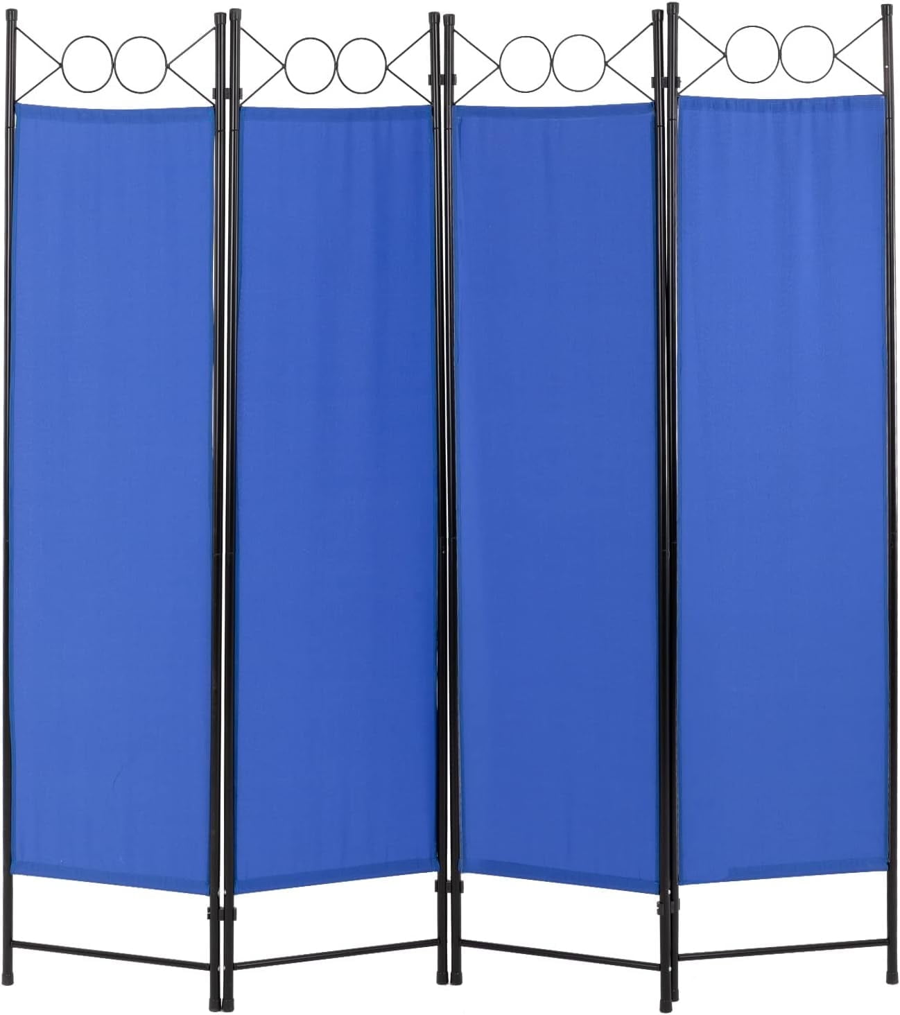 PayLessHere 4 Panel Room Divider 6 ft Steel for Home Office Bedroom, Blue