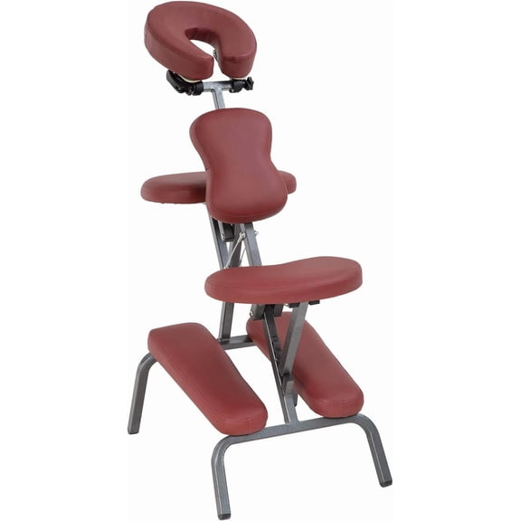 PayLessHere 4" Portable Massage Chair Tattoo Spa Free Carry Case(Burgundy)
