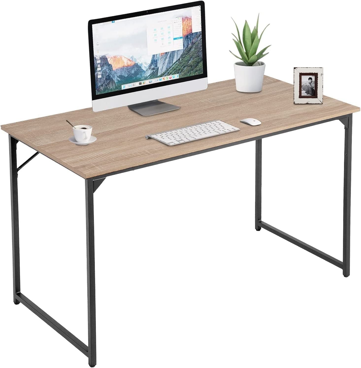 PayLessHere 47 inch Computer Desk Modern Writing Desk, Simple Study