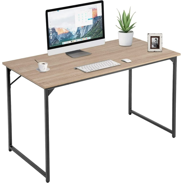 Foxemart 47 Inch Computer Desk Sturdy Office Desks 47” Modern PC Laptop  Notebook Study Writing Table for Home Office Workstation, Rustic Brown