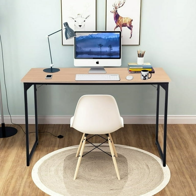 PayLessHere 47 inch Computer Desk Modern Writing Desk for Adults