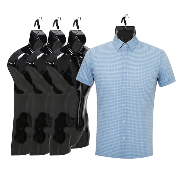 PayLessHere 4PC Black Mannequin Torso - 30" PP w/Metal Hook