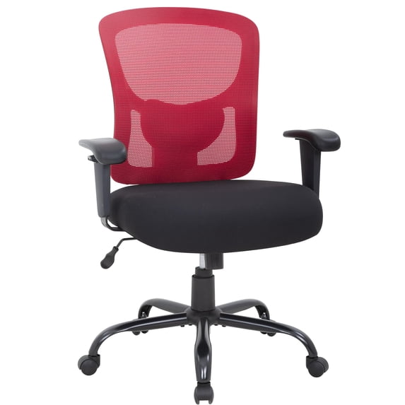 PayLessHere Ergonomic Mesh Office Chair, Red, Polyester, 500 lb Capacity, Swivel Rolling with Adult