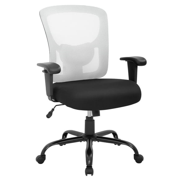 PayLessHere 500lb Mesh Office Chair,Ergonomic Rolling Swivel Desk Chair for Women, Men (White)