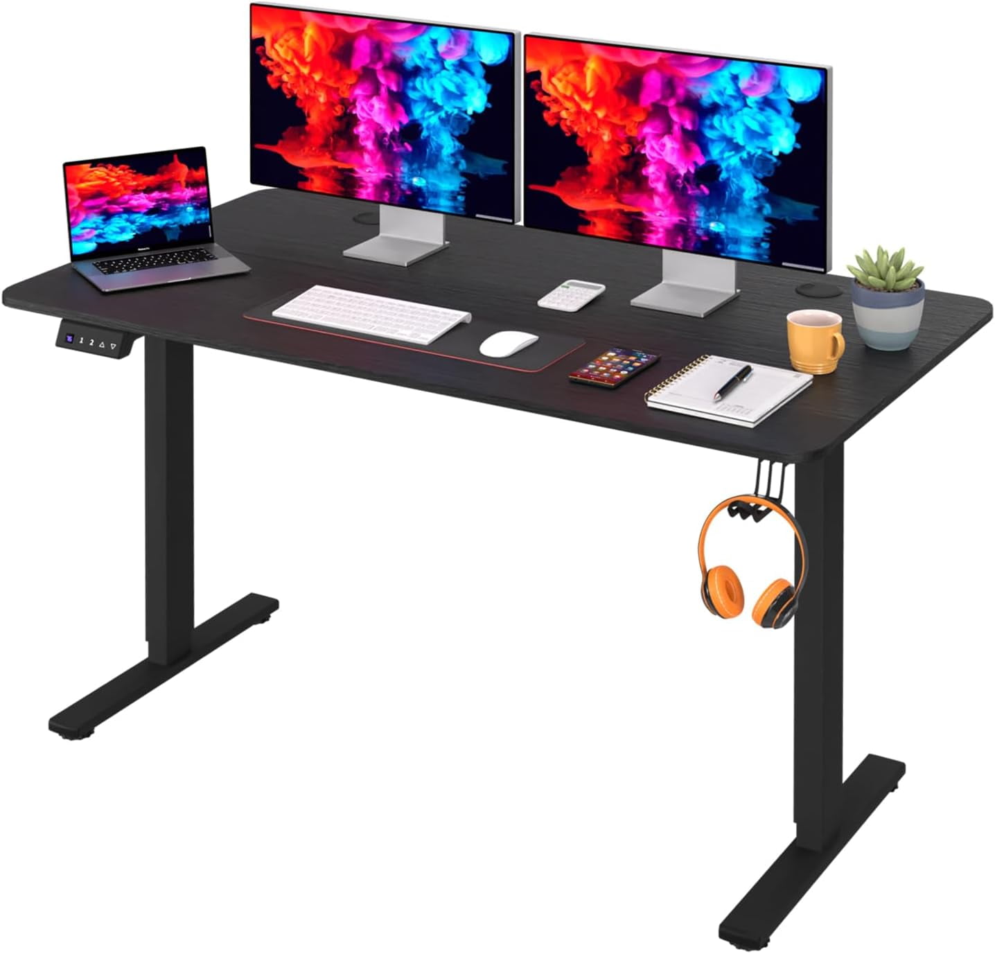 PayLessHere 55 Adjustable Height Standing Desk Computer Desk with Large ...