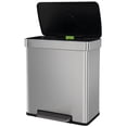 thumbnail image 1 of PayLessHere  60L Trash Can Soft-Close, Smude Resistant Trash Can with Foot Pedal-Brushed Stainless Steel, 1 of 7