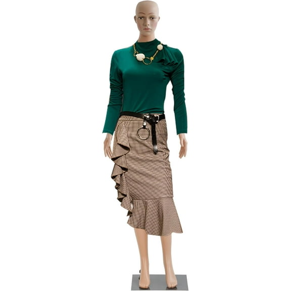 PayLessHere 69" Female Mannequin, Full Body w/Detachable Head, Metal Base Used for Display Clothing