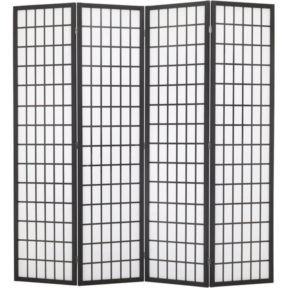 PayLessHere 6Ft Room Divider 4 Panel Folding Privacy Divider Wall Divider Portable Freestanding Wood,White