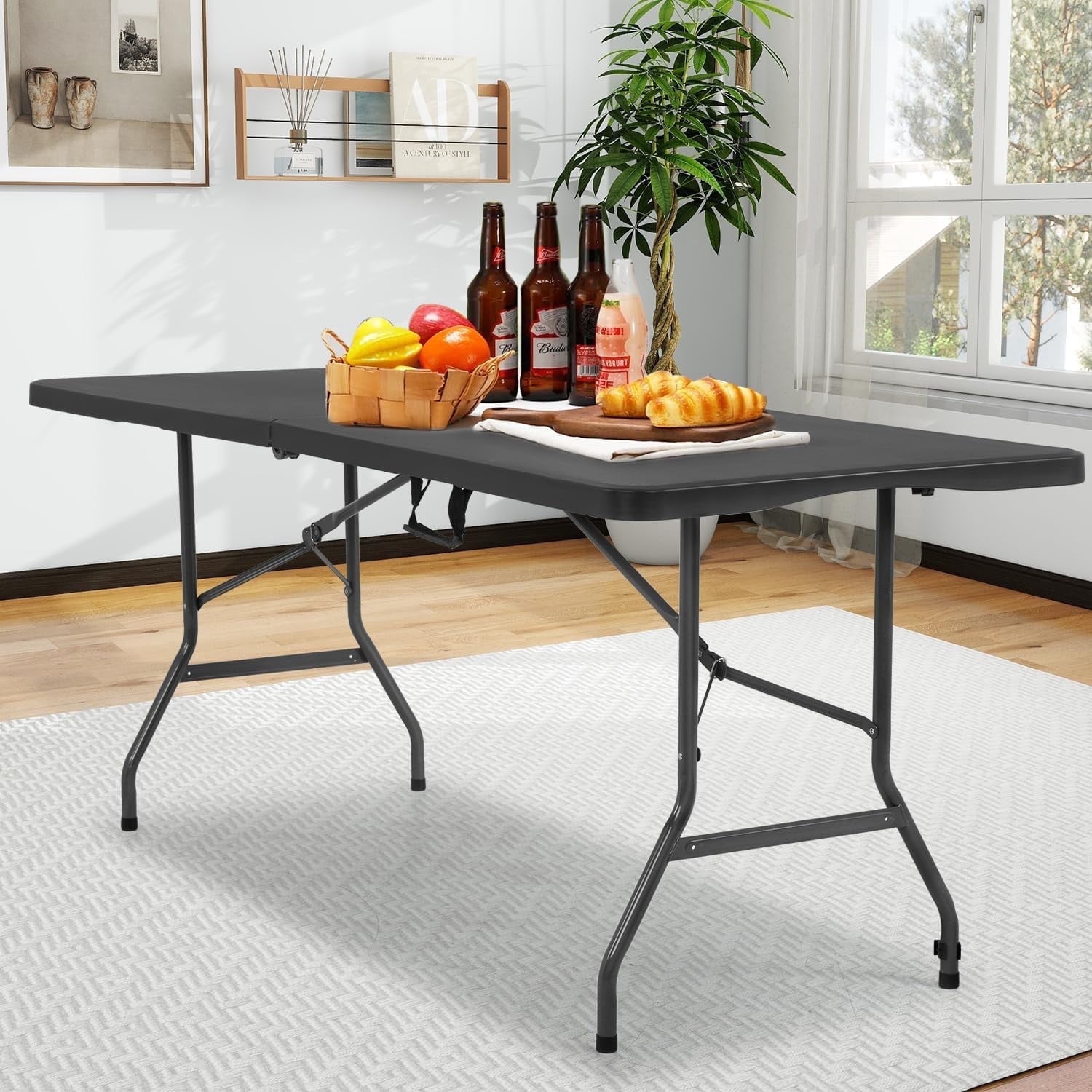 IFUJI ブラックウォルナット FOLDING TABLE 中古 FDW 72'' Folding Design Utility Table, Black, Heavy-Duty - Walmart.com