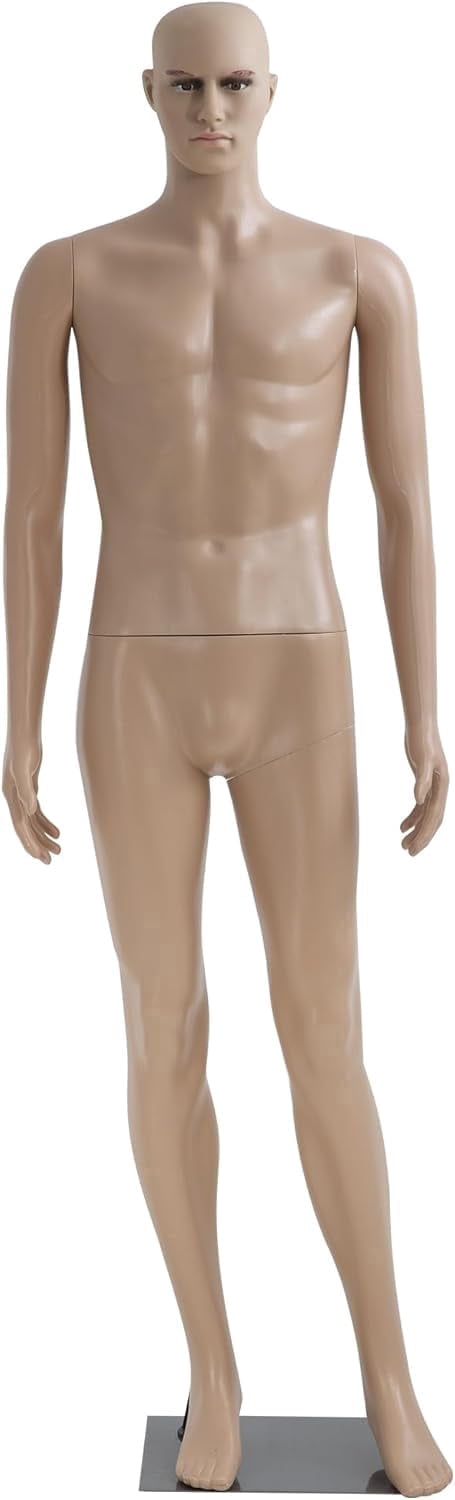 PayLessHere 69" Female Full Body Mannequin, Polyethylene with Detachable Head & Metal Base for Adult Clothing Display