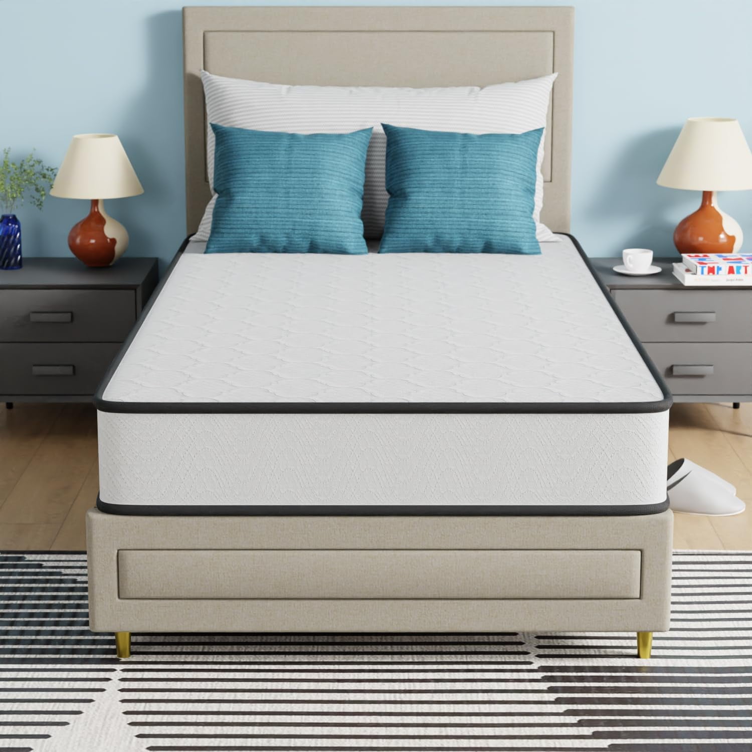 PayLessHere 8 Inch Mattress Medium Firm Spring Mattress Cool Sleep ...