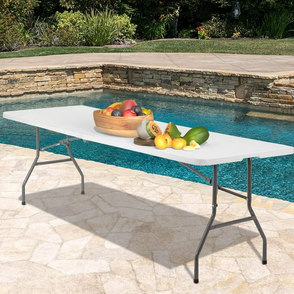PayLessHere 8FT Plastic Outdoor Dining Table Camping Party Table