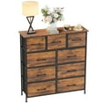 thumbnail image 1 of PayLessHere 9-Drawer Fabric Dresser,Sturdy Storage Tower Dresser for Bedroom with Metal Frame,Clothes Organizer Easy-Pull Fabric Bins for Bedroom,Closet,Nature, 1 of 7