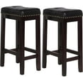 thumbnail image 1 of PayLessHere Stylish 29" PU+ Solid Wood Bar High Chair Set of Two, 1 of 8