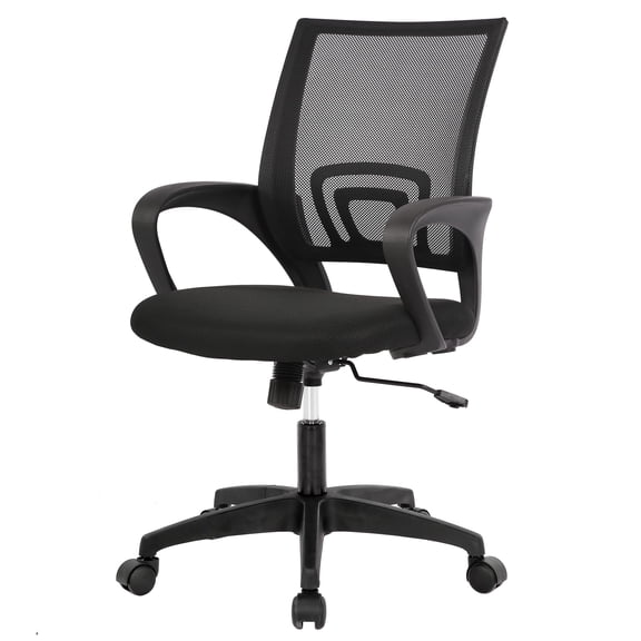 PayLessHere Ergonomic Office Chair With Adjustable Lumbar Support , Mesh Office Chair , Black