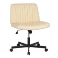 thumbnail image 1 of PayLessHere Criss Cross Armless Office Chair, Adjustable Height & 360° Swivel Wheels, Home Office Chair Beige, 1 of 7