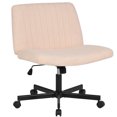 thumbnail image 1 of PayLessHere Criss Cross Armless Office Chair, Adjustable Height & 360° Swivel Wheels, Home Office Chair Pink, 1 of 7