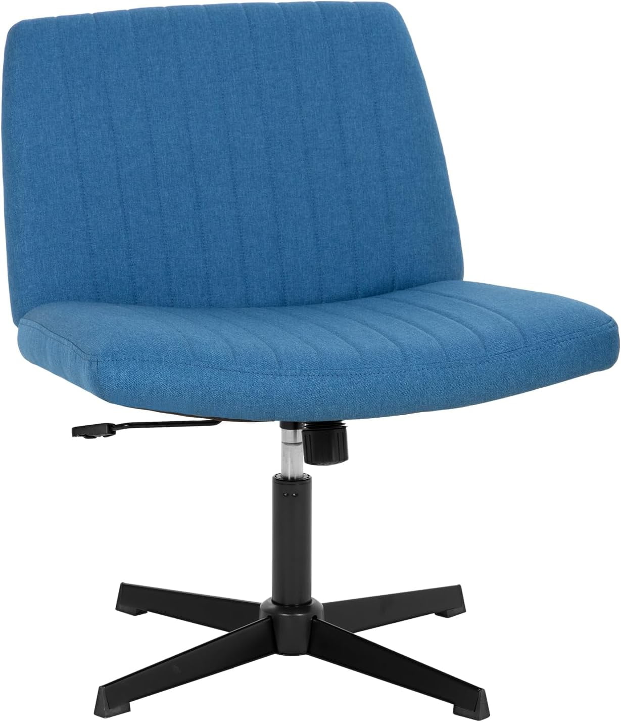 PayLessHere Armless Office Chair, Criss Cross Legged, No Wheels Swivel