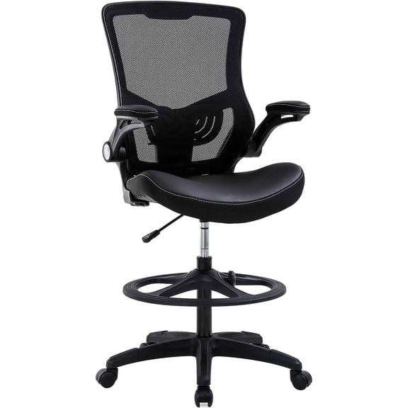 PayLessHere Ergonomic Tall Office Chair ,Adjustable Height Mesh Desk Chair Drafting Stool,Black