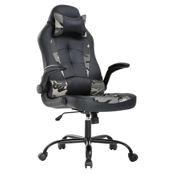PayLessHere Gaming Chair With Lumbar Support, Adjustable Headrest Office Chair For Adults, Camo