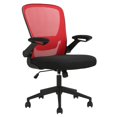 thumbnail image 1 of PayLessHere Home Office Chair，Lumbar Support & Flip-up Armrest for Mesh Swivel Backrest Chair,Red, 1 of 7