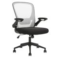 thumbnail image 1 of PayLessHere Home Office Chair，Lumbar Support & Flip-up Armrest for Mesh Swivel Backrest Chair,White, 1 of 7