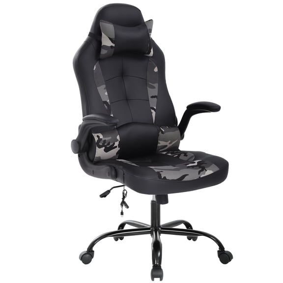 PayLessHere Massage Gaming Chair, Racing PU Leather, Rolling Swivel Office Chair for Adults, Camo