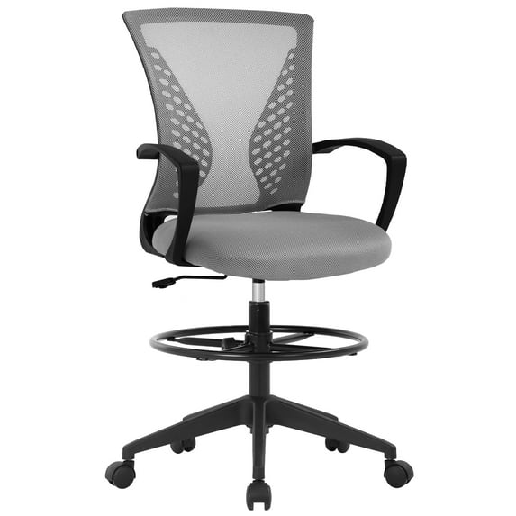 PayLessHere Mesh Home Office Chair , Lumbar Support Armrest Ergonomic Desk Chair For Adults, Grey