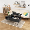 thumbnail image 1 of PayLessHere Minimalist Lift Top Rectangular Wood Coffee Table, Black, 1 of 8