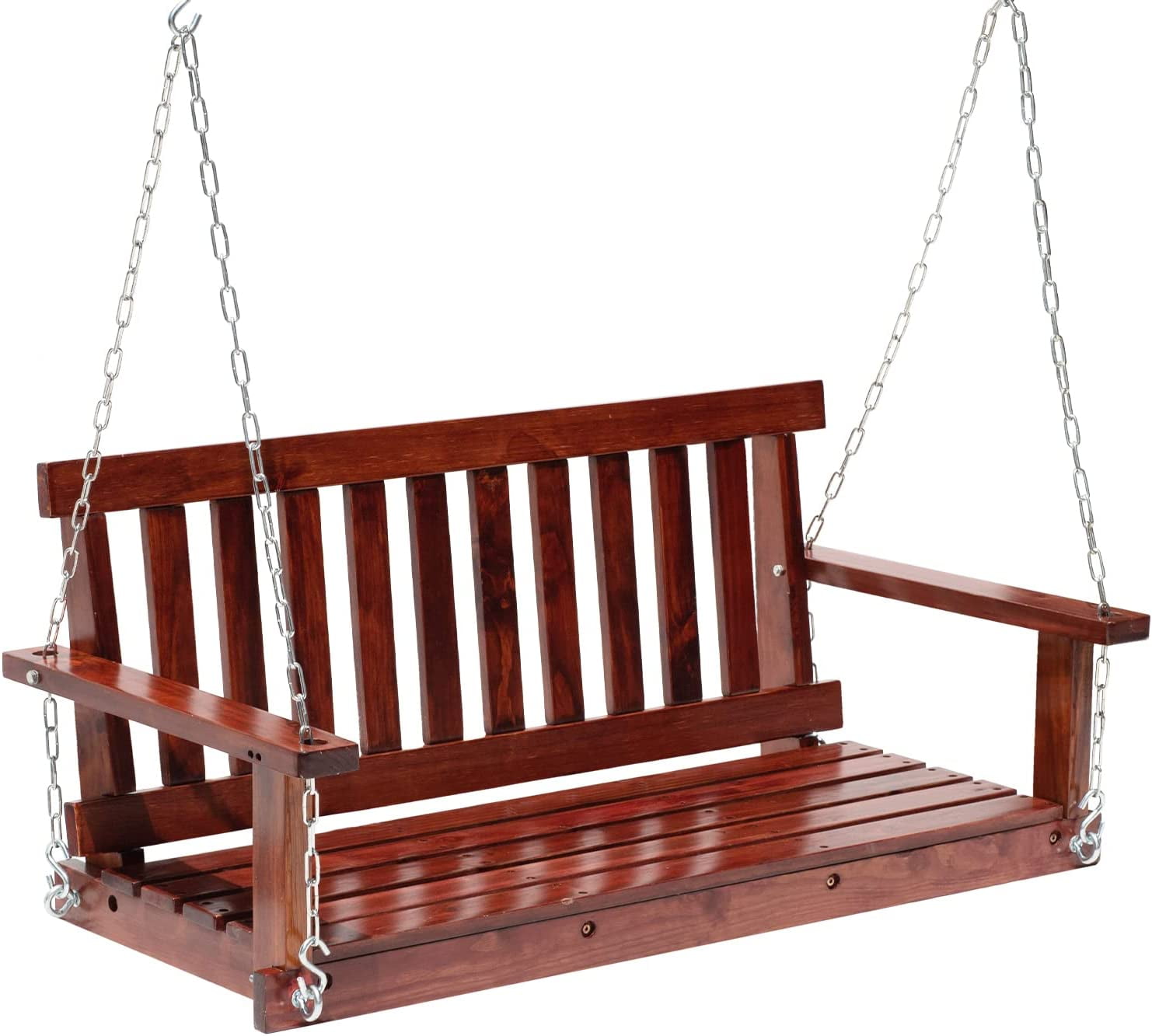 PayLessHere Outdoor Wooden 4Ft/48in Outdoor Swings 800lb Weight Bench