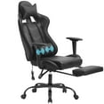 thumbnail image 1 of PayLessHere Racing Gaming Chair Office, PU Leather Lumbar Support, Massage Office Chair , Black, 1 of 7