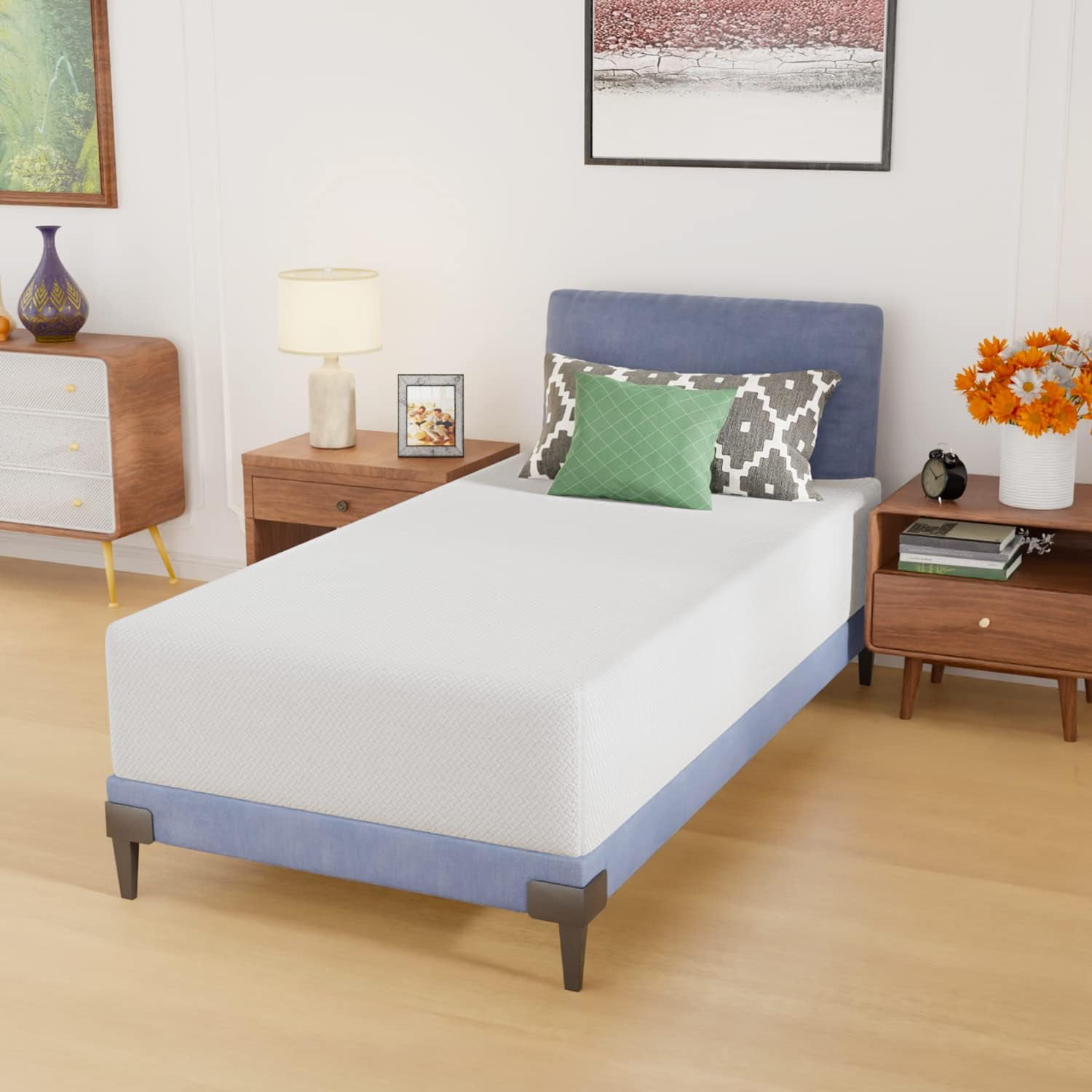 PayLessHere Twin Size Mattress 12 Inch Base Foam Mattress,Fiberglass ...