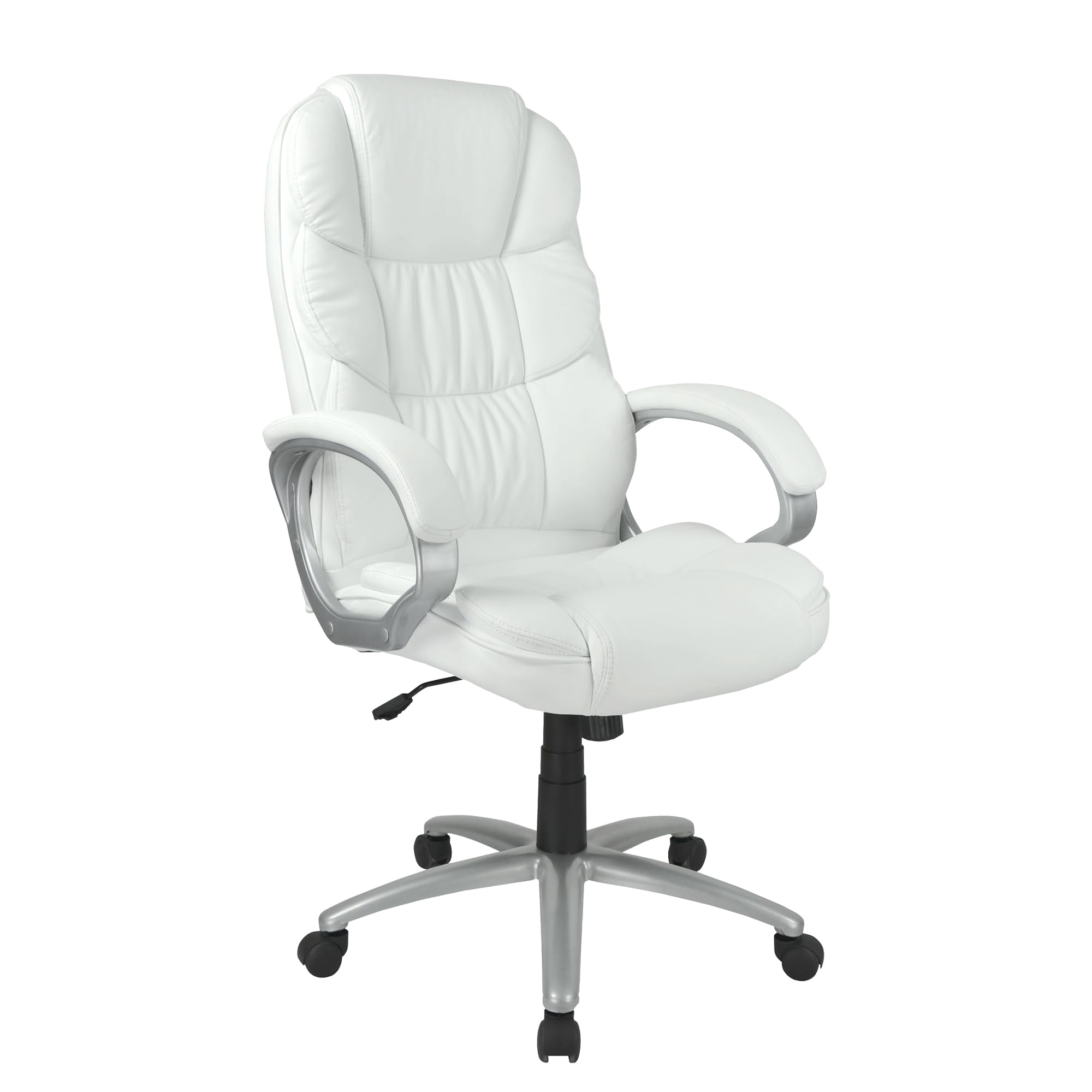 PayLessHere White Executive Office Chair - Ergonomic High Back w/Lumbar Support