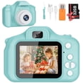 thumbnail image 1 of PayUSD Kids Camera 1080p HD Digital Video Camera for Kids 32gb Sd Card Mini Rechargeable Toddler Toys Christmas Birthday Festival Gifts for for 3-12 Years Kids, Green, 1 of 11
