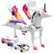 PayUSD 2-in-1 Collision Transformation Dinosaur Toy Cars Magnetic Convertible Dinosaur Toys for Kids 3-12 Perfect Christmas Birthday Gift for Boys